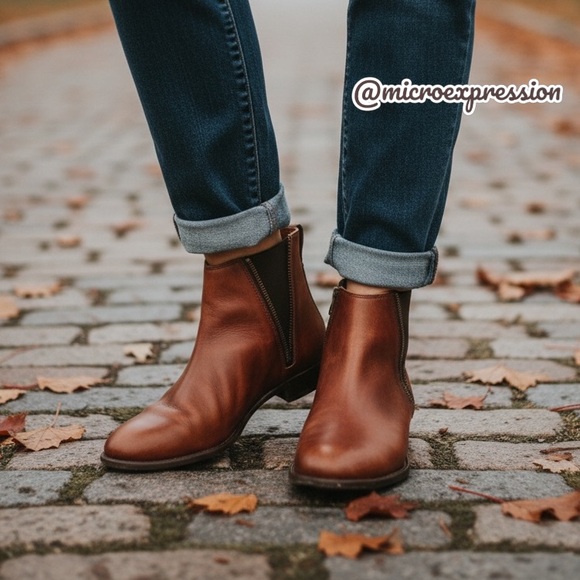 Frye Carly Zip Cognac Leather Chelsea Ankle Bootie - Picture 14 of 14